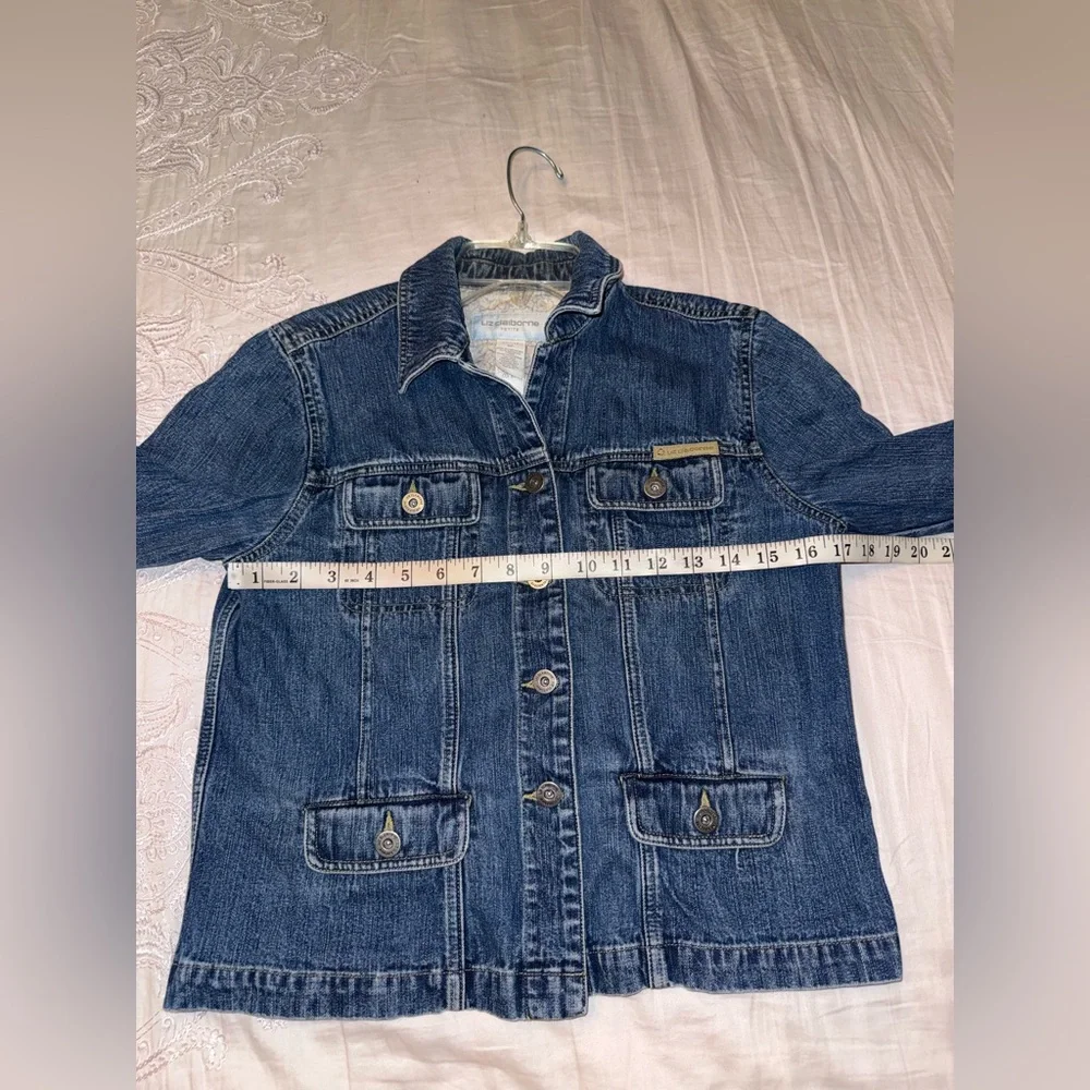 Liz Claiborne Petite Vintage Denim Jean Jacket Size 8P